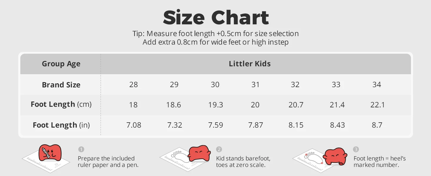 MUTOON ESW2666001 brand size chart