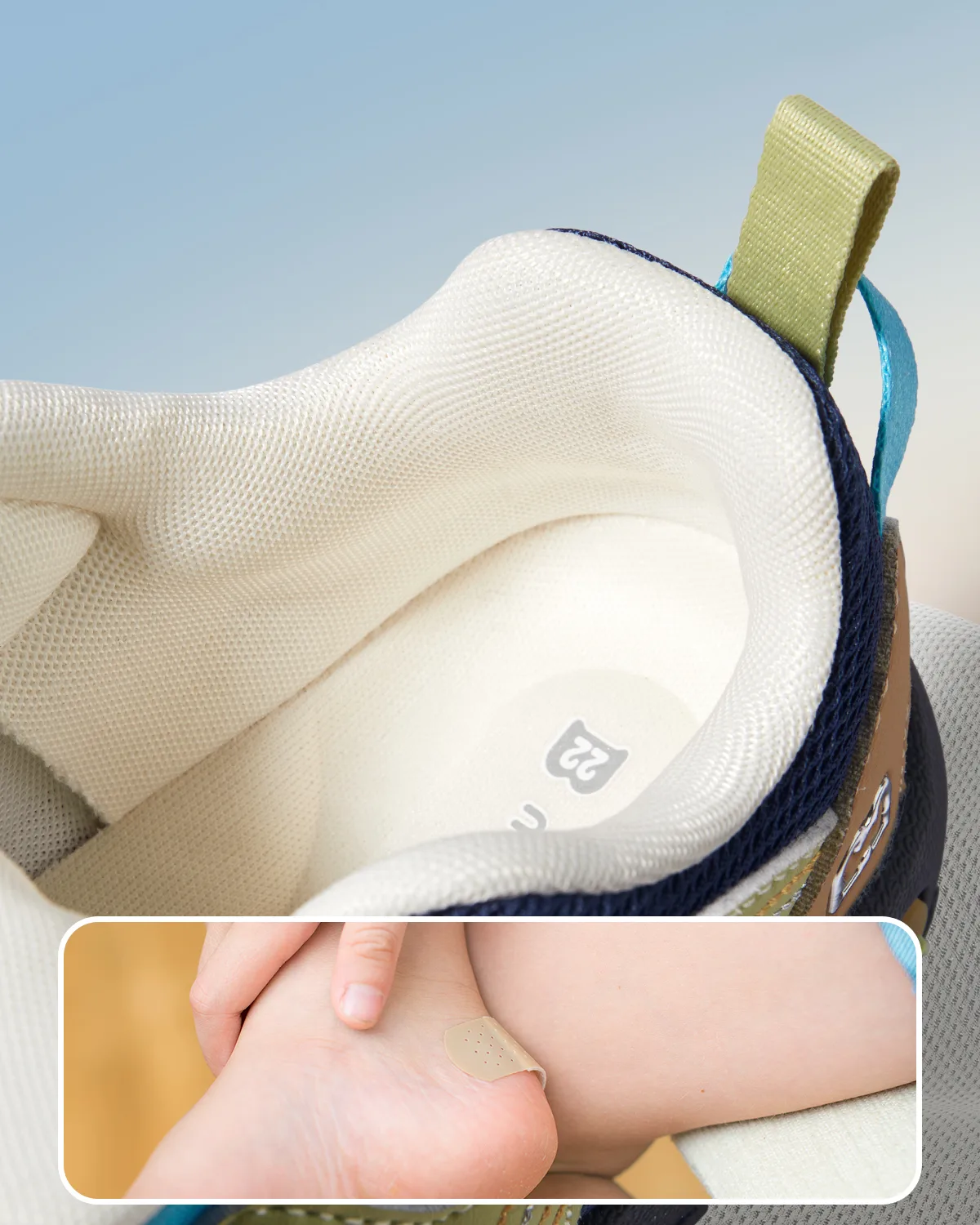 Close-up of a MUTOON shoe lining and insole